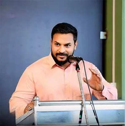 Principal delivering a speech