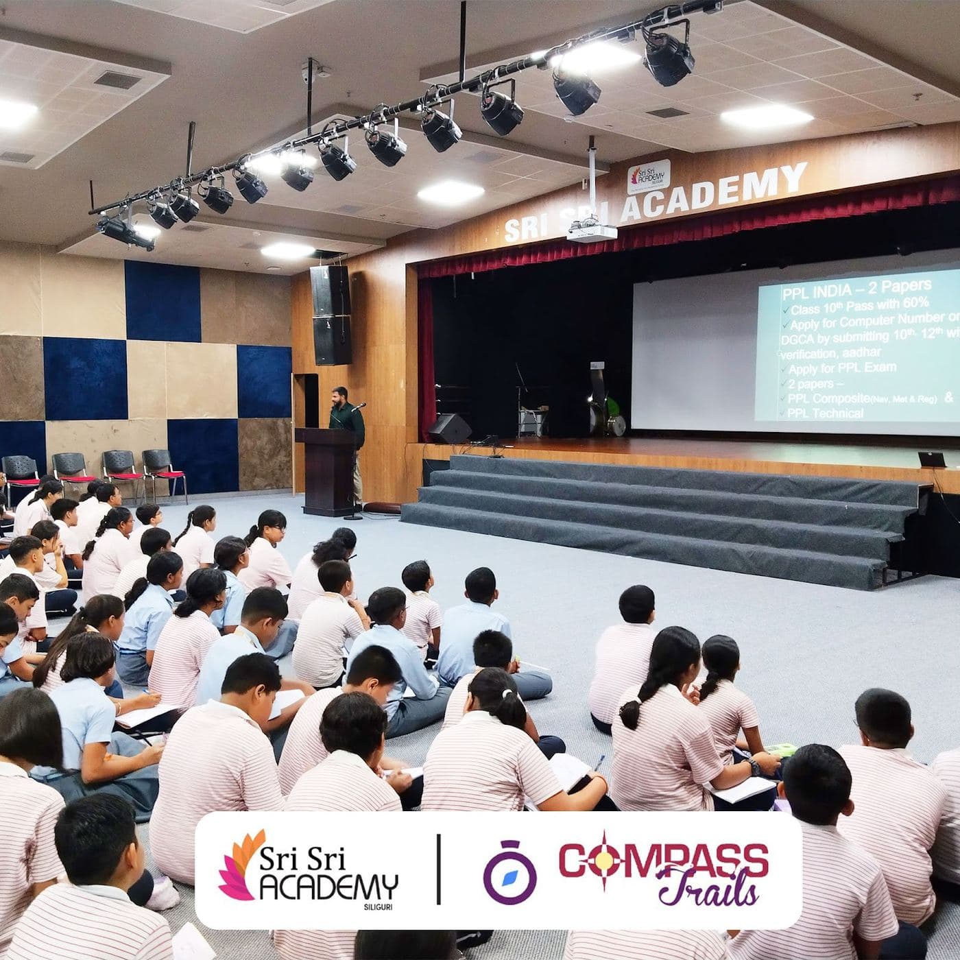 The hall set up for Compass Trails