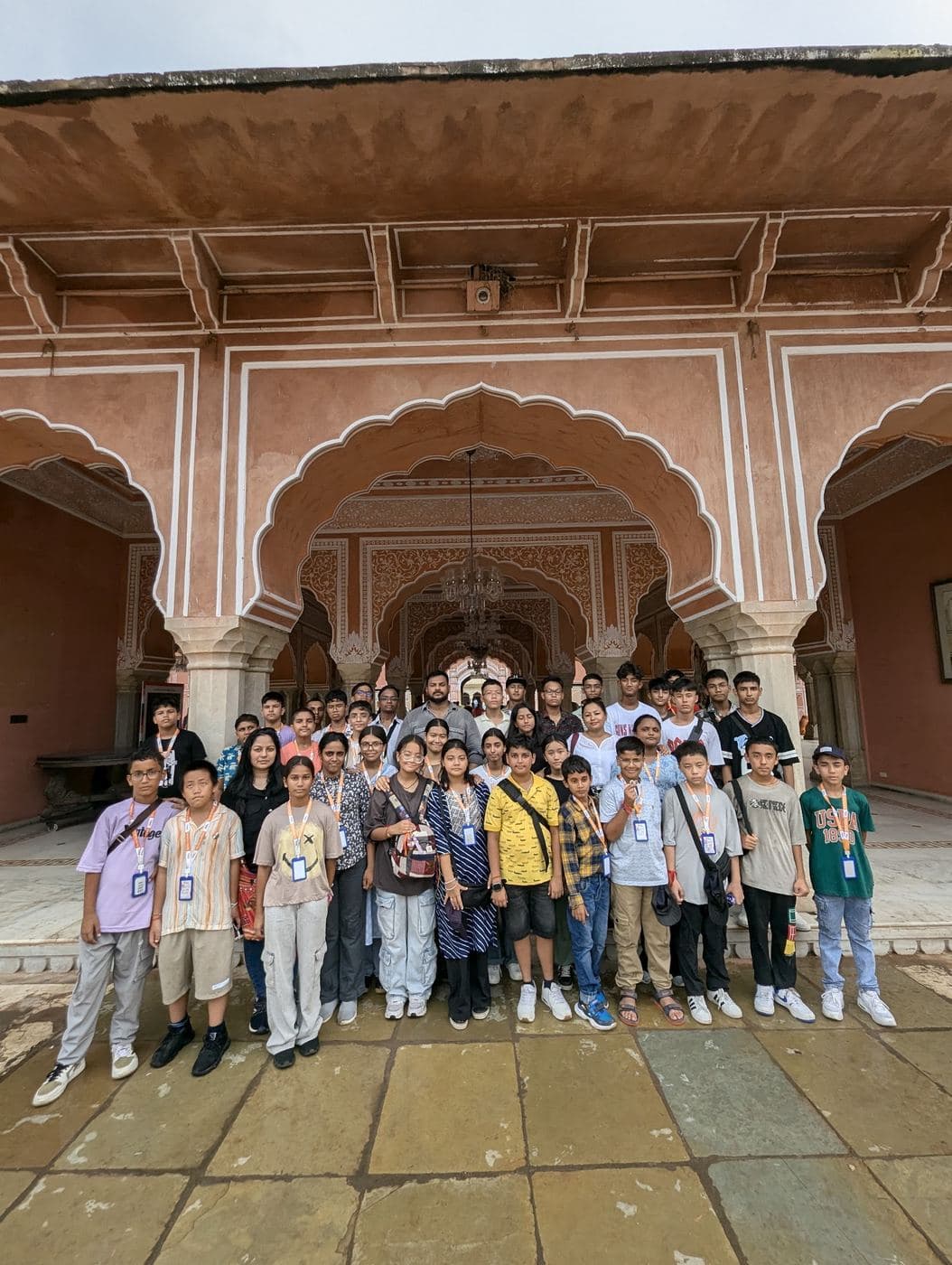 Inside the palace courtyard