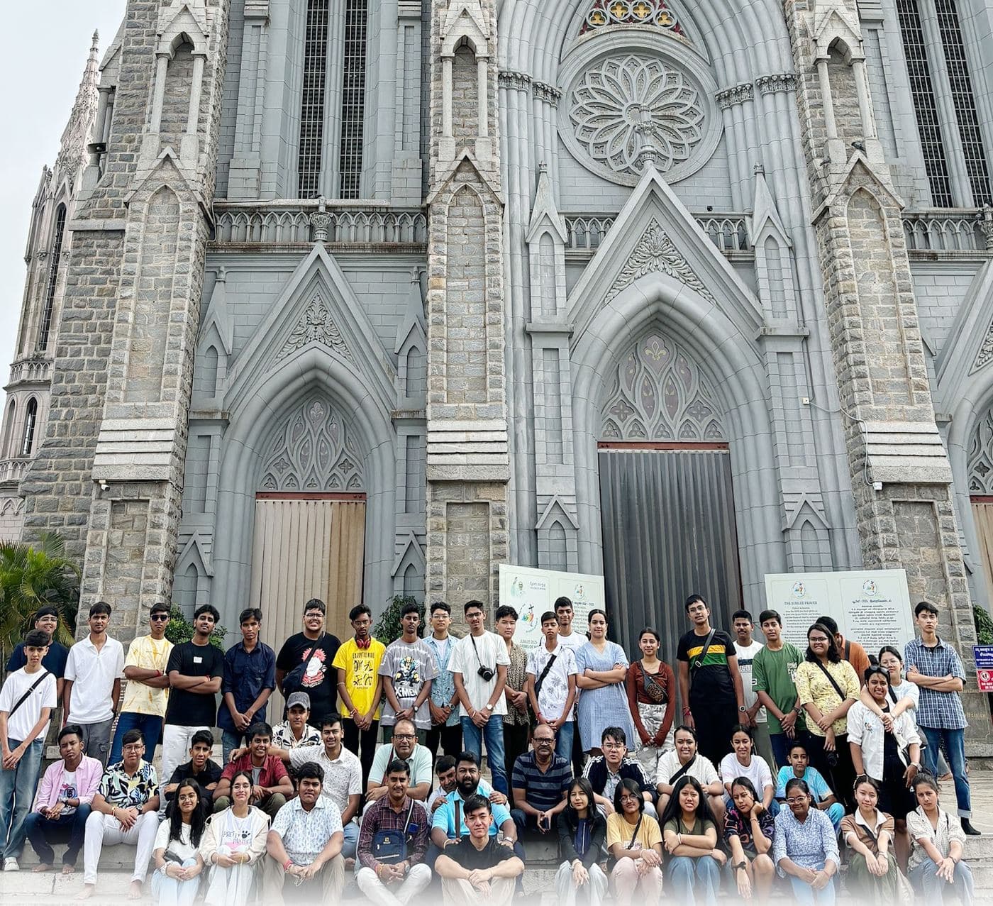 The year group outside the cathedral