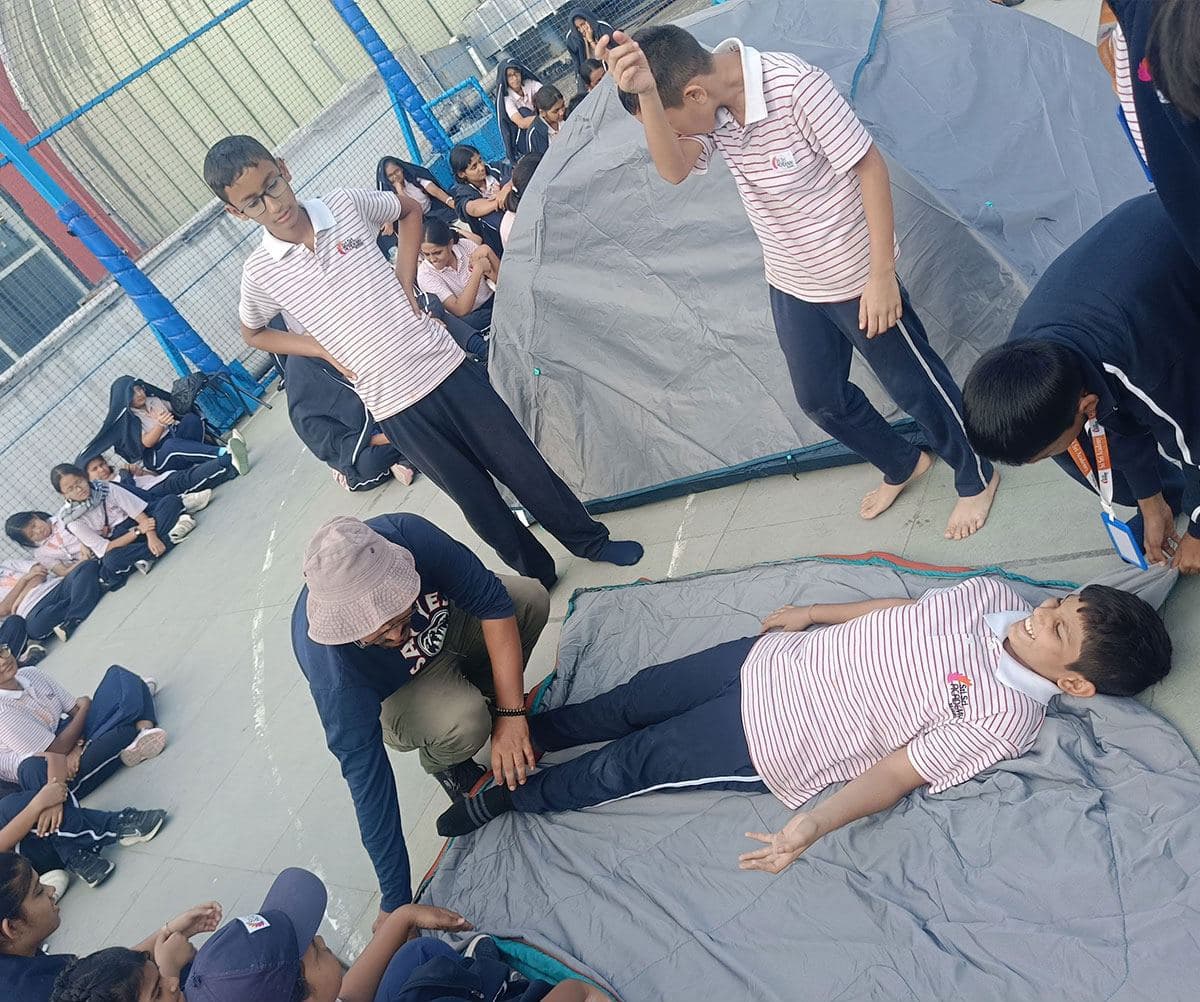 Pitching and packing down a tent