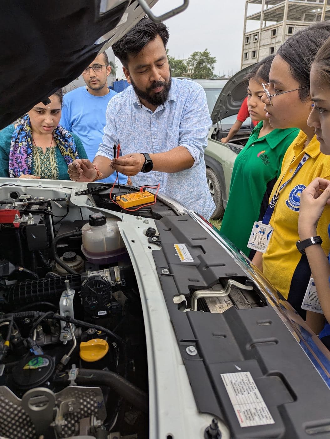 Under the bonnet with the mechanic