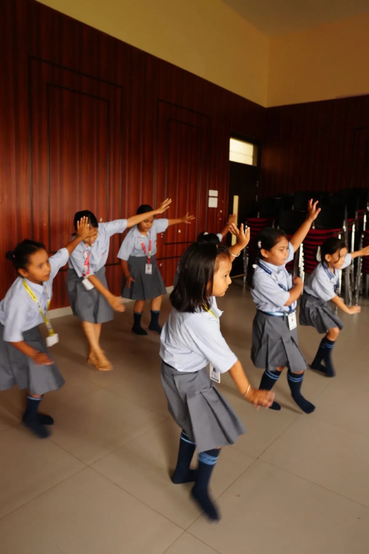 In the dance studio