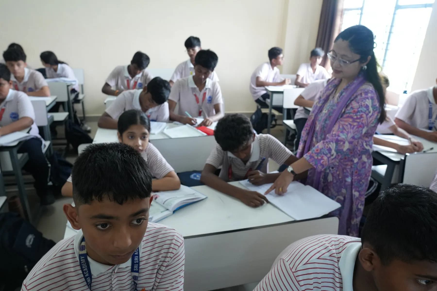 Students at Sri Sri Academy