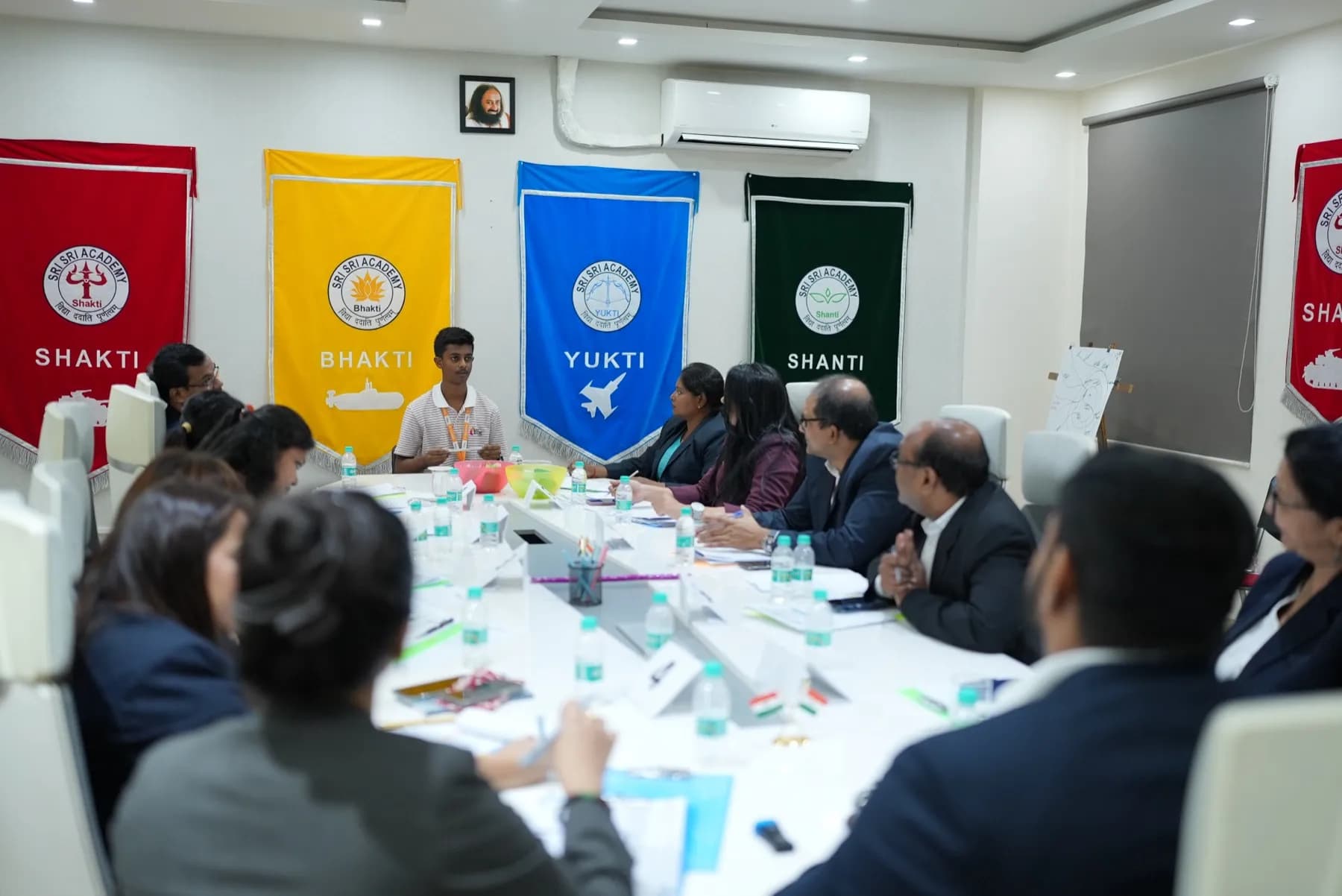 An advisory council session in progress at Sri Sri Academy Siliguri