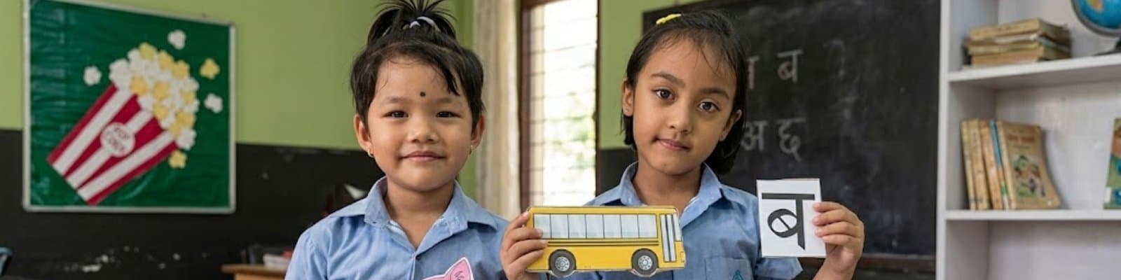 Two children learning together at Boond – The Foundation School