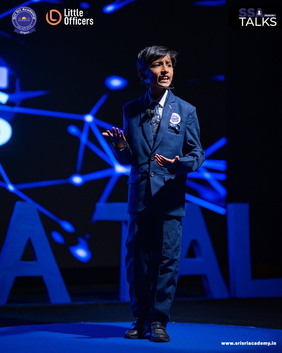 A student speaker presenting at SSA 1.0 Talks