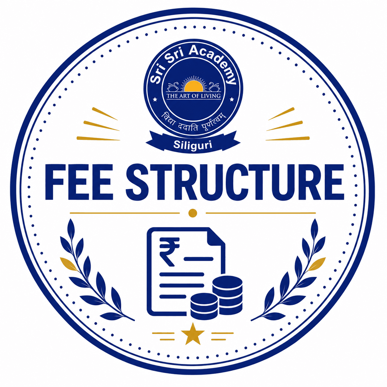 Sri Sri Academy Siliguri fee structure emblem