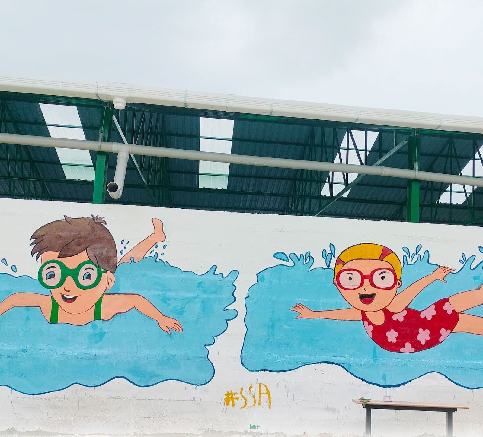 The finished stretch of the Skill Safari mural