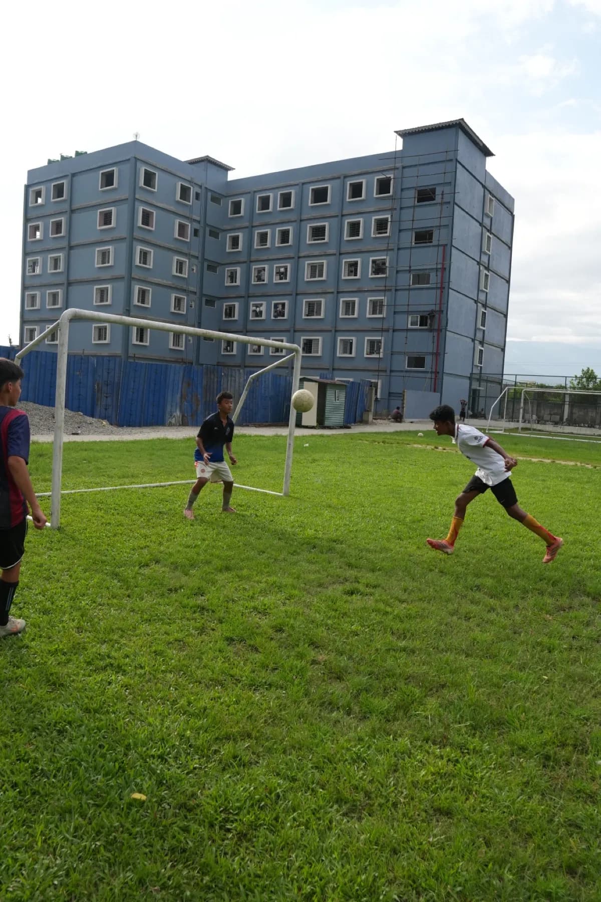 An outdoor games session at Sri Sri Academy