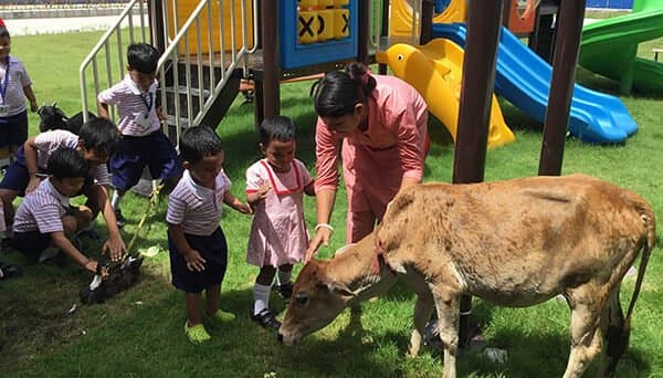 Parents joining a school activity